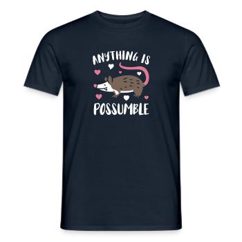 Possum Anything Is Possumble Funny Opossum Pun - Männer T-Shirt - Navy - Vorne - AI Model Male 178 light (178cm)