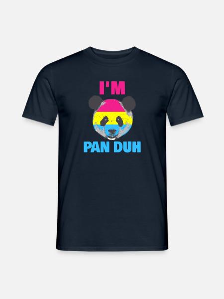 I'm Pan Duh Pansexual Panda LGBT Gay Pride - Männer T-Shirt - Navy