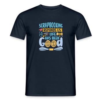 Scrapbooking Reminds Us Life Has Been Good - Men's T-Shirt - navy - Front - AI Model Male 178 light (178cm)