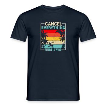 There Is Wind Funny Kitesurfer Kiteboarding - Men's T-Shirt - navy - Front - AI Model Male 178 light (178cm)