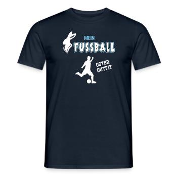 Fussball Oster Outfit Ostergeschenk Fußballer - Männer T-Shirt - Navy - Vorne - AI Model Male 178 light (178cm)