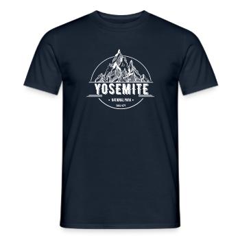 Yosemite Park - apple - computer ( White ) - T-shirt homme - marine - Devant - AI Model Male 178 light (178cm)