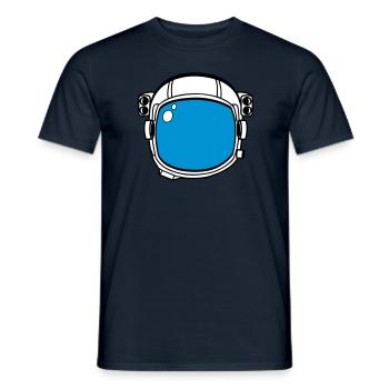 Astronaut Helmet - Men's T-Shirt - navy - Front - AI Model Male 178 light (178cm)