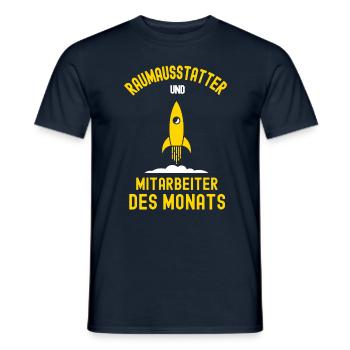 Raumausstatter Mitarbeiter des Monats Dekorateur - Männer T-Shirt - Navy - Vorne - AI Model Male 178 light (178cm)