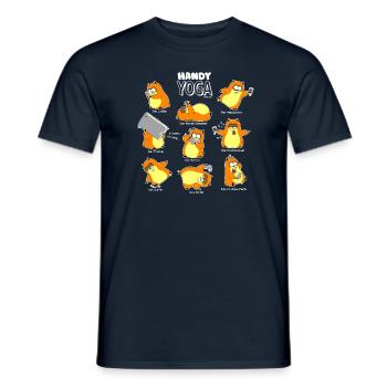 hamster yoga - Men's T-Shirt - navy - Front - AI Model Male 178 light (178cm)