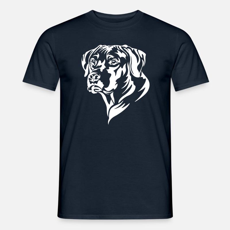 Rhodesian Ridgeback weiß - Männer T-Shirt - Navy