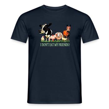 Loving Animals - Männer T-Shirt - Navy - Vorne - AI Model Male 178 light (178cm)