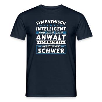 Sympathisch und intelligent - Anwalt Edition - Männer T-Shirt - Navy - Vorne - AI Model Male 178 light (178cm)