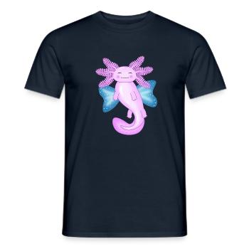 Angel axolotl - Men's T-Shirt - navy - Front - AI Model Male 178 light (178cm)