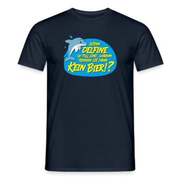 Delfine trinken kein Bier - Männer T-Shirt - Navy - Vorne - AI Model Male 178 light (178cm)