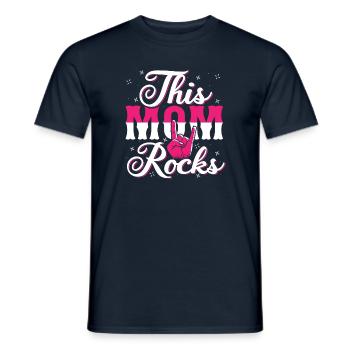This Mom Rocks - Rock n Roll Mother - Männer T-Shirt - Navy - Vorne - AI Model Male 178 light (178cm)