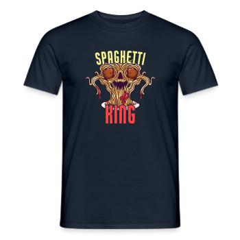 Spaghetti King Italian Pasta Food - Men's T-Shirt - navy - Front - AI Model Male 178 light (178cm)