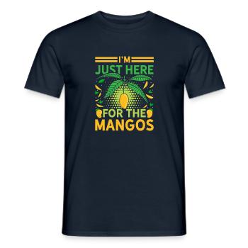I'm Just Here For The Mangos Funny Fruit Lover - Männer T-Shirt - Navy - Vorne - AI Model Male 178 light (178cm)