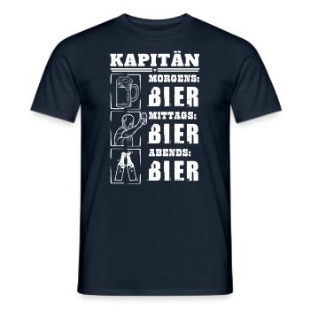 Mon quotidien de capitaine - T-shirt homme - marine - Devant - AI Model Male 178 light (178cm)