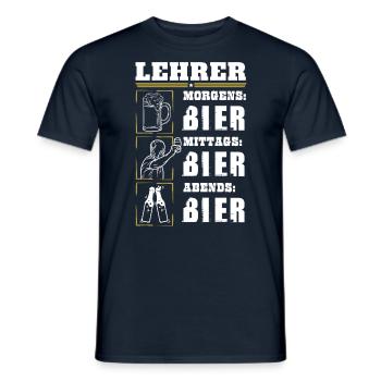 Mon quotidien d’enseignante - T-shirt homme - marine - Devant - AI Model Male 178 light (178cm)