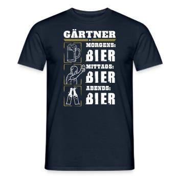 Mon quotidien de jardinier - T-shirt homme - marine - Devant - AI Model Male 178 light (178cm)