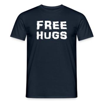 Free Hugs - Men's T-Shirt - navy - Front - AI Model Male 178 light (178cm)