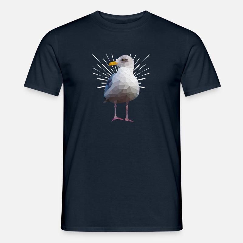 Möwe Motiv - Männer T-Shirt - Navy