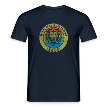 18. Geburtstag Sauvage, libre et indompté depuis 08/2006 - T-shirt homme - marine - Devant - AI Model Male 178 light (178cm)
