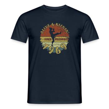 55. Birthday Alive and kickin since 12/1969 - Men's T-Shirt - navy - Front - AI Model Male 178 light (178cm)