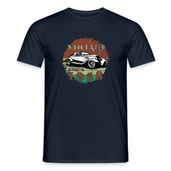 66ème Anniversaire Un Classique - Millésime depuis 1958 - T-shirt homme - marine - Devant - AI Model Male 178 light (178cm)
