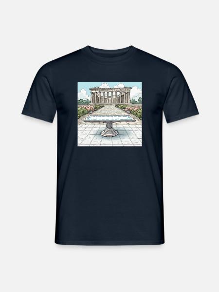 Athen Acropolis - Männer T-Shirt - Navy