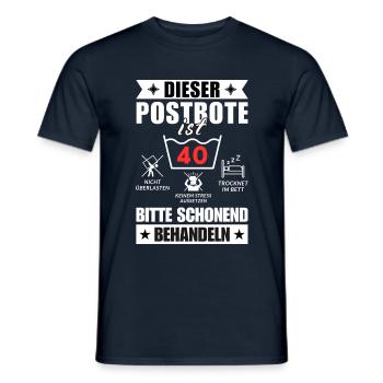 Dieser Postbote ist 40. Schonend behandeln - Männer T-Shirt - Navy - Vorne - AI Model Male 178 light (178cm)