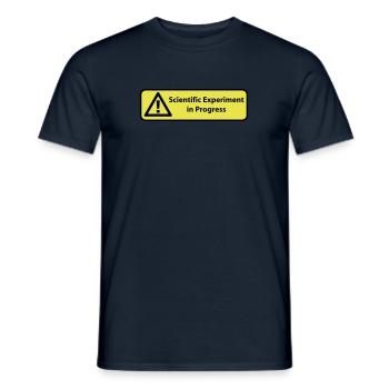 Scientific experiment in progress - Men's T-Shirt - navy - Front - AI Model Male 178 light (178cm)