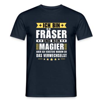 Ich bin Fräser und kein Magier - Männer T-Shirt - Navy - Vorne - AI Model Male 178 light (178cm)