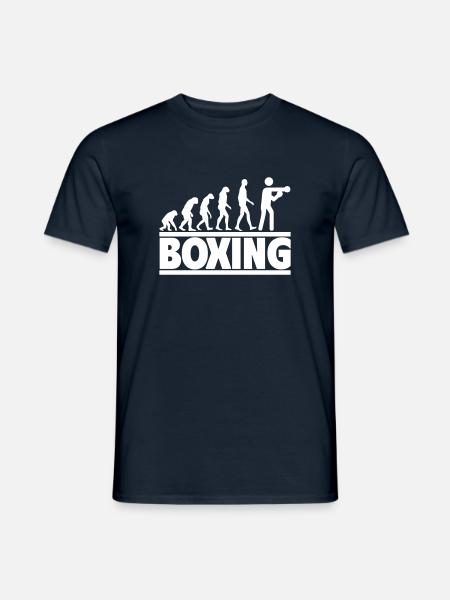 Boxen-Evolution: Vom Menschen zum Boxer - Männer T-Shirt - Navy