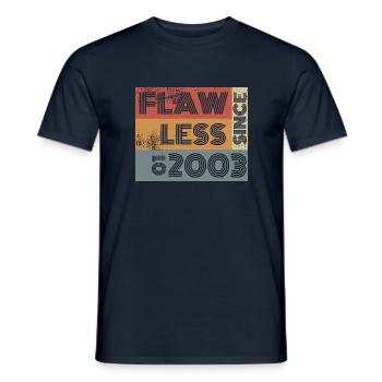 22. Birthday Flawless since 10/2002 - Men's T-Shirt - navy - Front - AI Model Male 178 light (178cm)