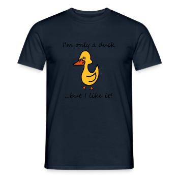 Je ne suis qu'un canard - T-shirt homme - marine - Devant - AI Model Male 178 light (178cm)