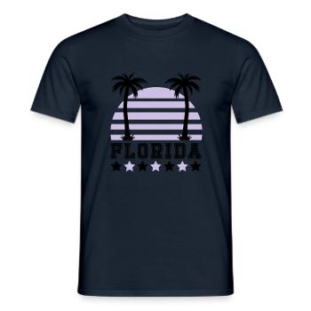 florida - Männer T-Shirt - Navy - Vorne - AI Model Male 178 light (178cm)