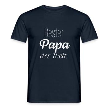 Bester Papa der Welt - Männer T-Shirt - Navy - Vorne - AI Model Male 178 light (178cm)