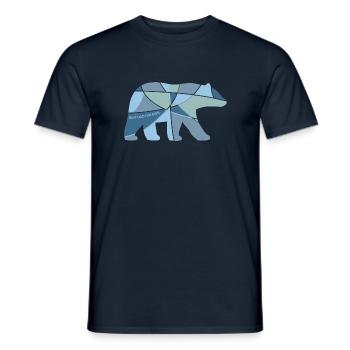 Meilleur ours papa - T-shirt homme - marine - Devant - AI Model Male 178 light (178cm)