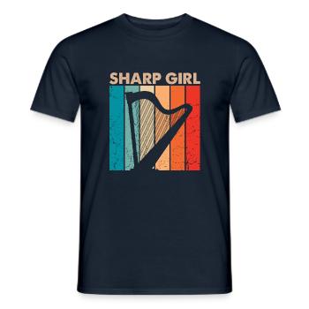 Conceptions de joueurs de harpe pour les conceptions de joueurs de harpe - T-shirt homme - marine - Devant - AI Model Male 178 light (178cm)