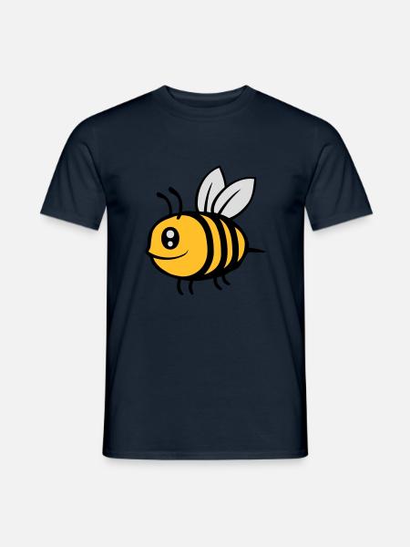 Cute little cartoon bee - Men's T-Shirt - navy