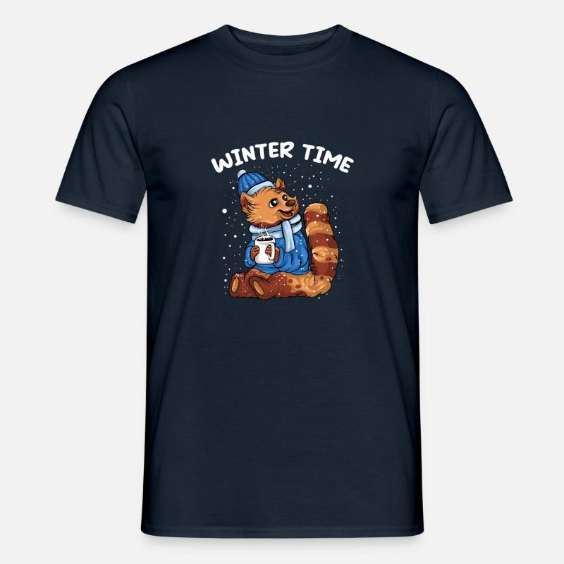 Winter Time - Männer T-Shirt - Navy