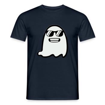Fantôme avec des lunettes de soleil - T-shirt homme - marine - Devant - AI Model Male 178 light (178cm)