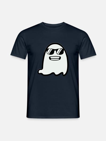 Ghost with Sunglasses - Men's T-Shirt - navy