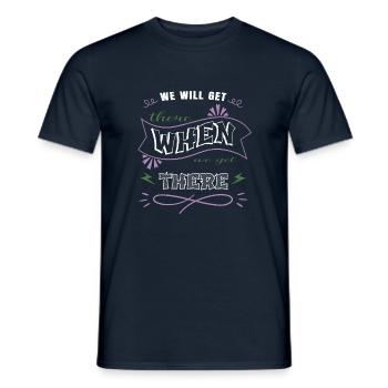 Camping Out Animals Camping Funny Tshirt Outdoor - Men's T-Shirt - navy - Front - AI Model Male 178 light (178cm)