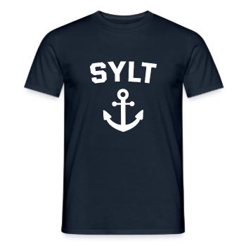 Sylt - North Sea - Germany - Kampen - Island - Men's T-Shirt - navy - Front - AI Model Male 178 light (178cm)