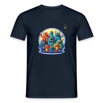MEINE FREUNDE - Männer T-Shirt - Navy - Vorne - AI Model Male 178 light (178cm)