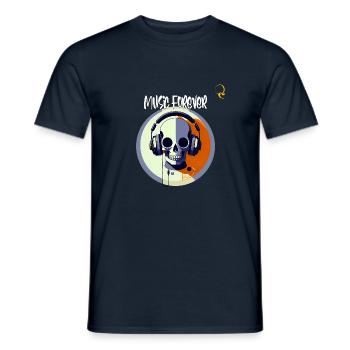 IMMER MUSIK - Männer T-Shirt - Navy - Vorne - AI Model Male 178 light (178cm)
