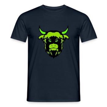 buffalo bull - Men's T-Shirt - navy - Front - AI Model Male 178 light (178cm)
