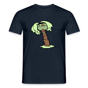 DJ Palm Tree Holiday Beach Summer Holiday Tree Party - Men's T-Shirt - navy - Front - AI Model Male 178 light (178cm)