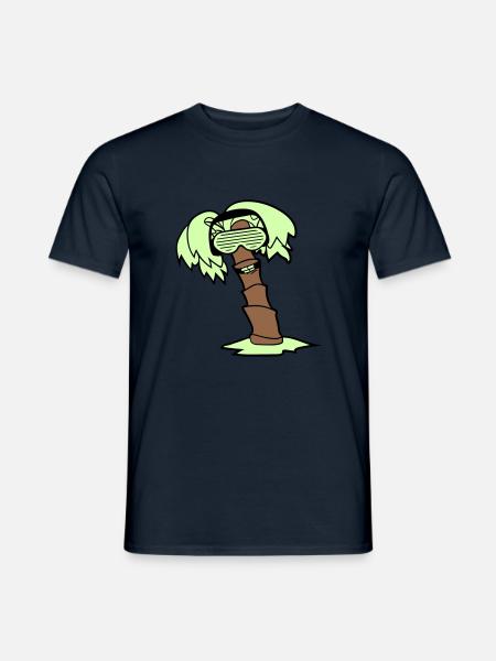 DJ Palme Urlaub Strand Sommer Ferien Baum Party - Männer T-Shirt - Navy
