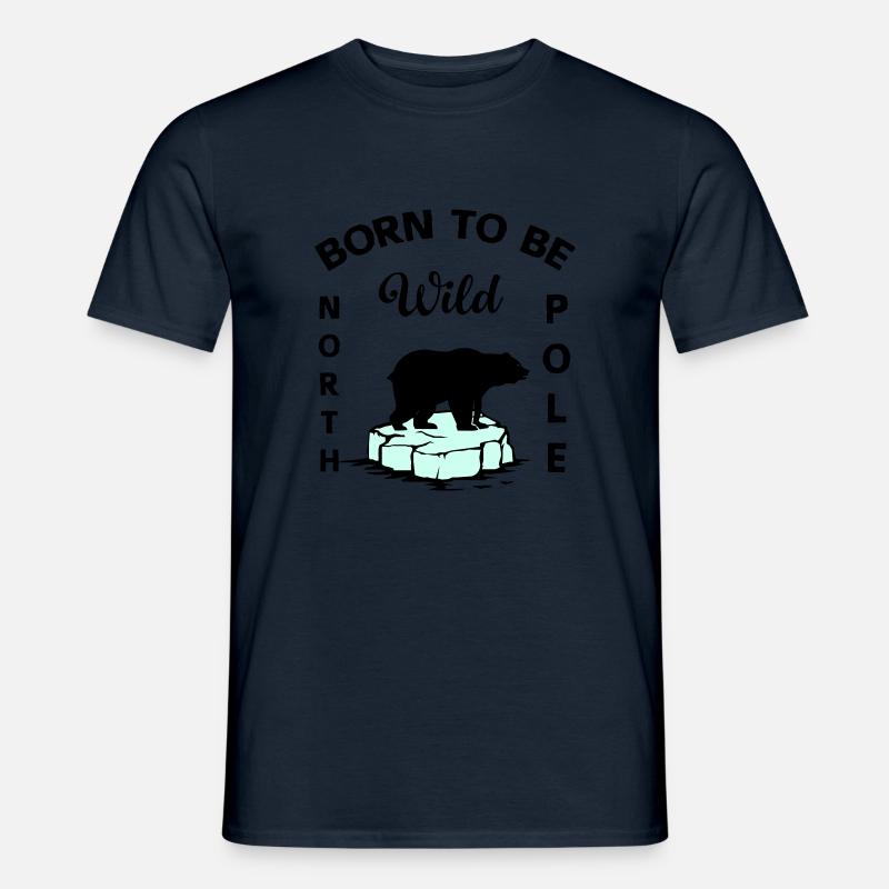 Polar Bear Wilderness Antarctica - Men’s T-shirt - navy