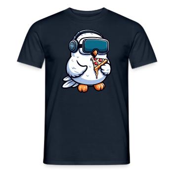 Hibou Harfang des neiges VR Réalité virtuelle Gamer Gamer Gamer - T-shirt homme - marine - Devant - AI Model Male 178 light (178cm)