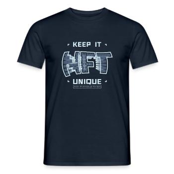 NFT, Non Fungible Token, Keep it unique, Krypto - Männer T-Shirt - Navy - Vorne - AI Model Male 178 light (178cm)
